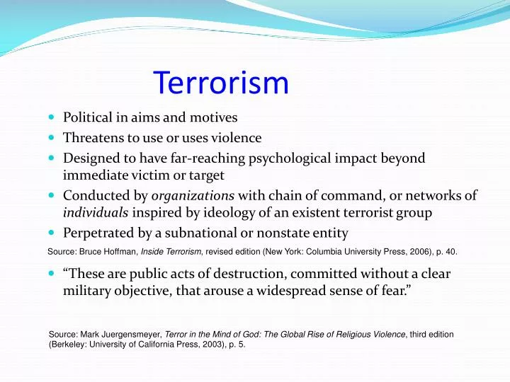 presentation on terrorism