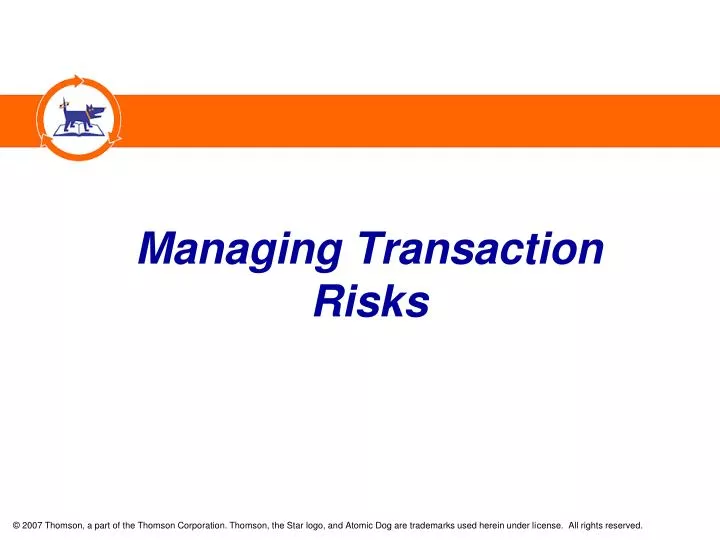 managing transaction risks n.