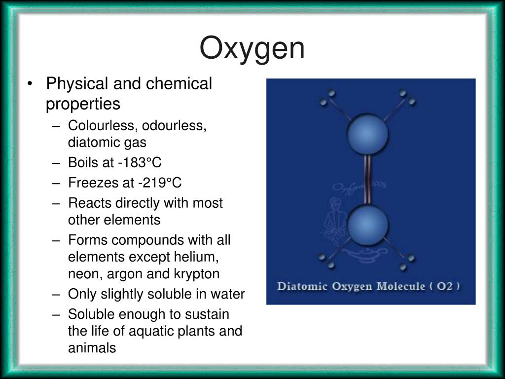 presentation of oxygen gas