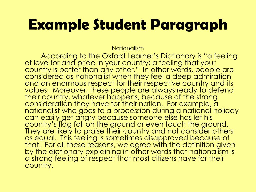 define essay paragraph