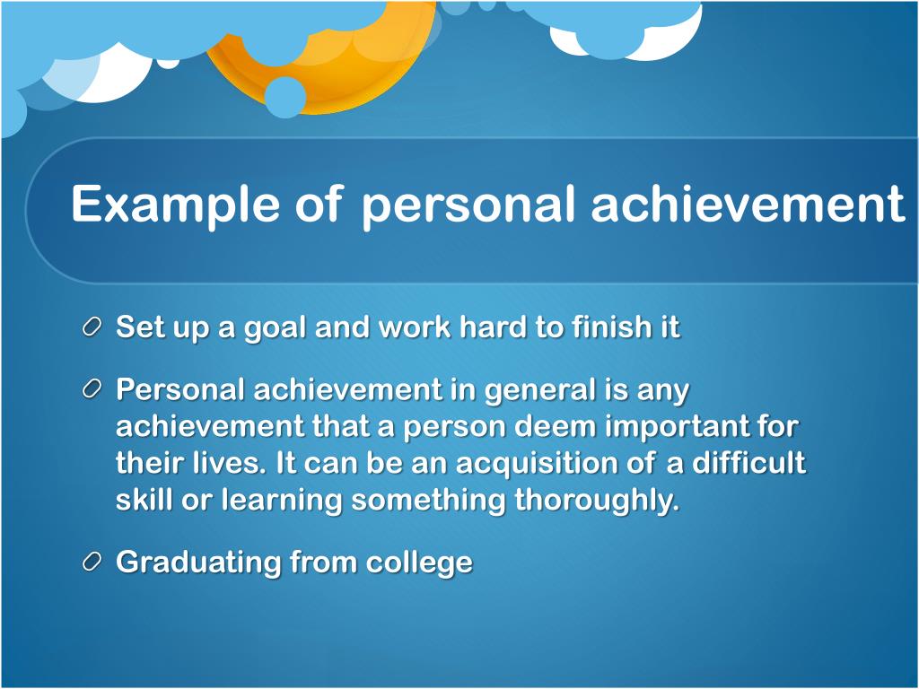 presentation for self achievement