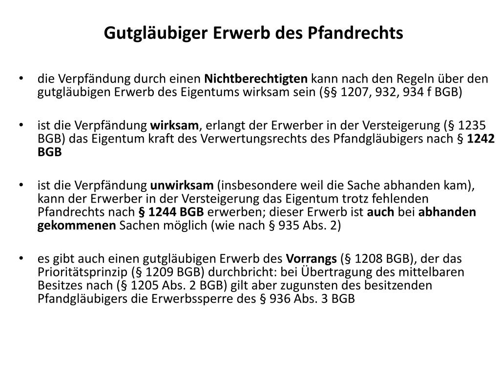 Gutgläubiger Erwerb Vom Minderjährigen PPT - Examenskurs Kreditsicherungsrecht PowerPoint Presentation, free