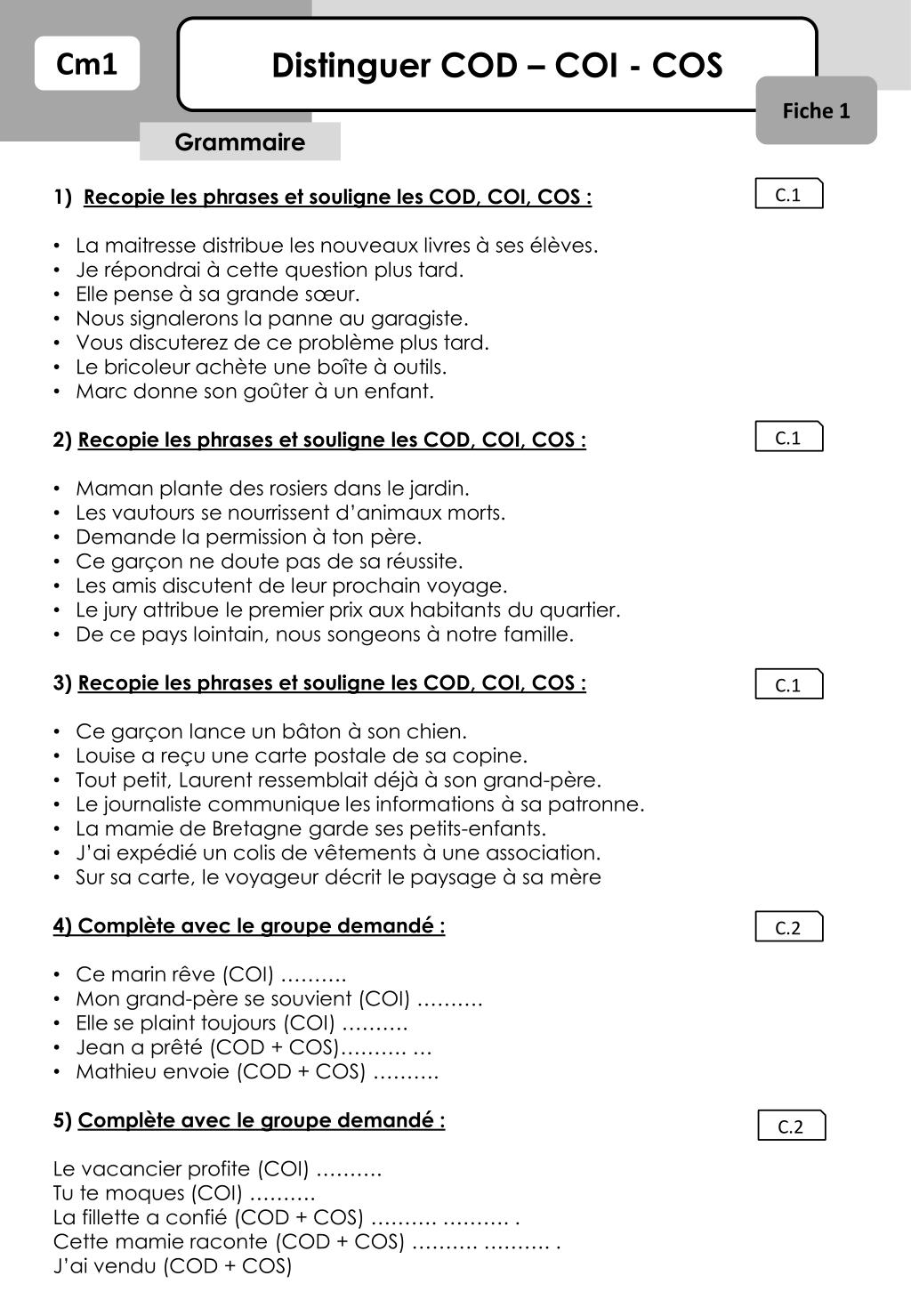 PPT - Distinguer COD – COI - COS PowerPoint Presentation, free download -  ID:2040540