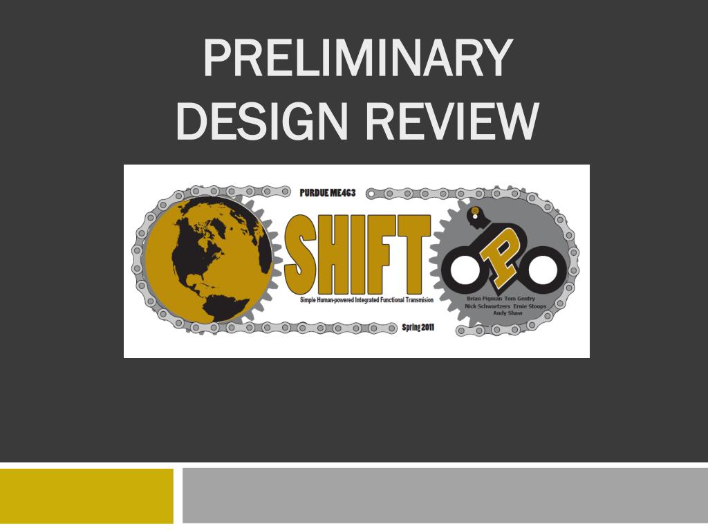 preliminary design review presentation