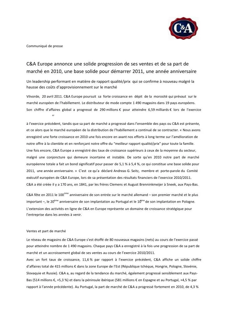 Ppt C A Fete En 2011 Le 100 Powerpoint Presentation Free Download Id 2041601