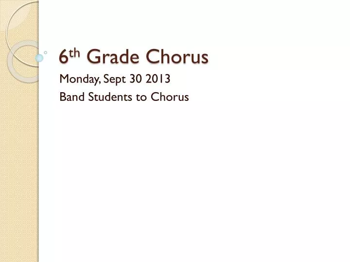 6 th grade chorus n.