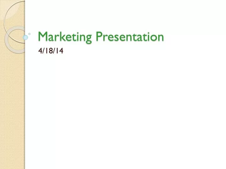 marketing presentation n.