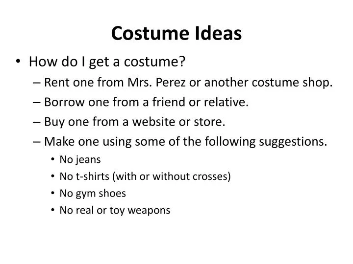 costume ideas n.
