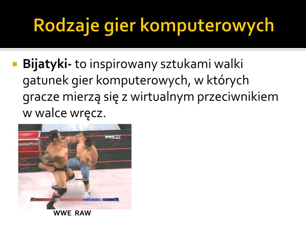 Przeczytaj Trzy Opisy Różnych Gier Komputerowych PPT - Gry komputerowe rozwijają czy uzależniają? PowerPoint