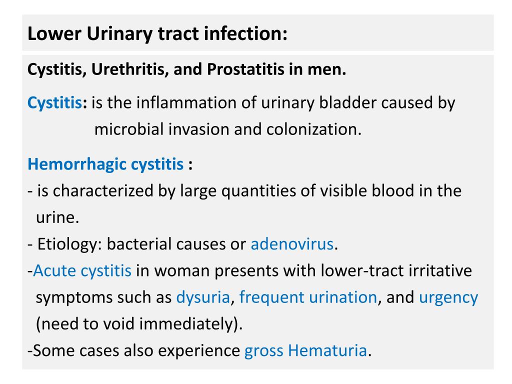 cystitis vs prostatitis symptoms)