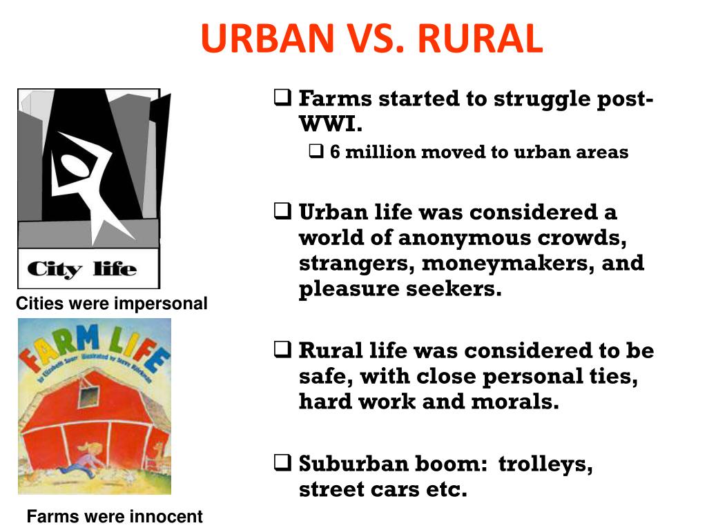 presentation on rural and urban life