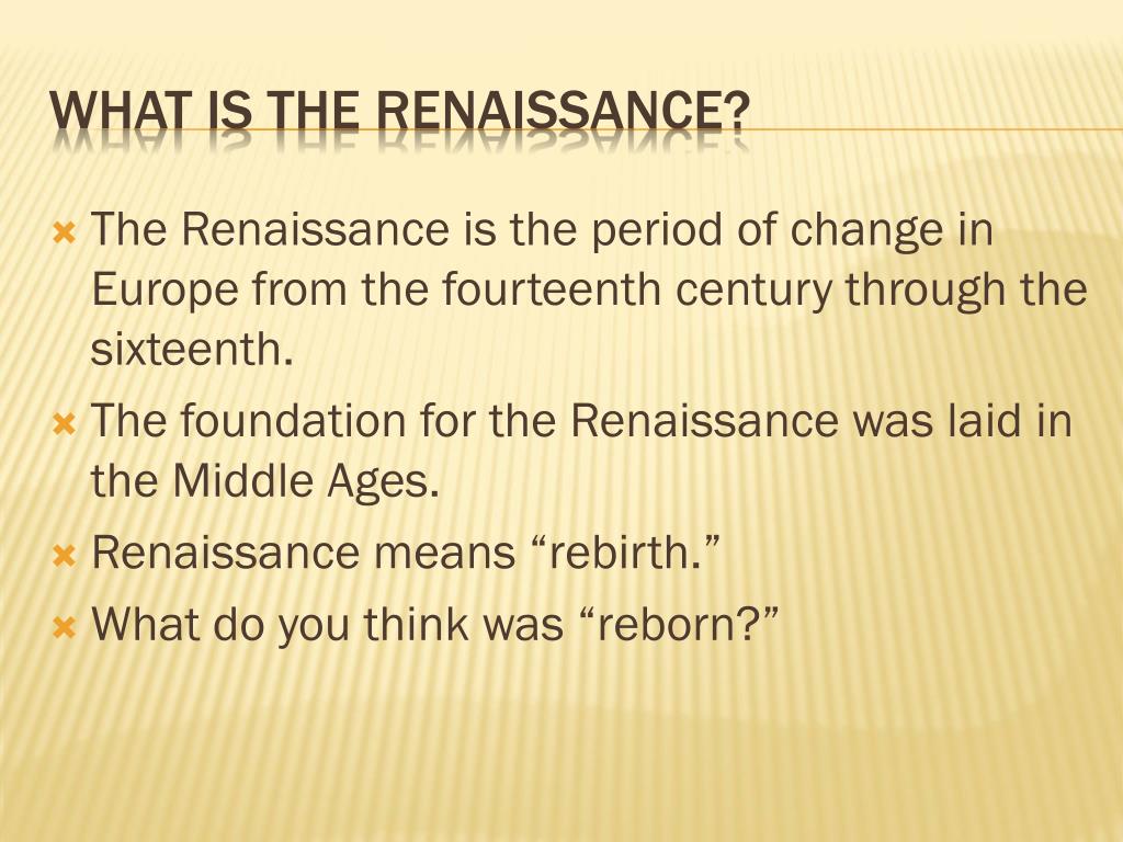 PPT The Renaissance PowerPoint Presentation, free download ID2044007