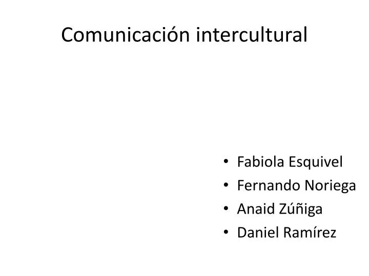 PPT - Comunicación Intercultural PowerPoint Presentation, Free Download ...