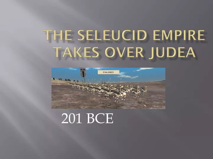 the seleucid empire takes over judea n.