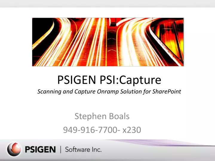 psigen psi capture scanning and capture onramp solution for sharepoint n.