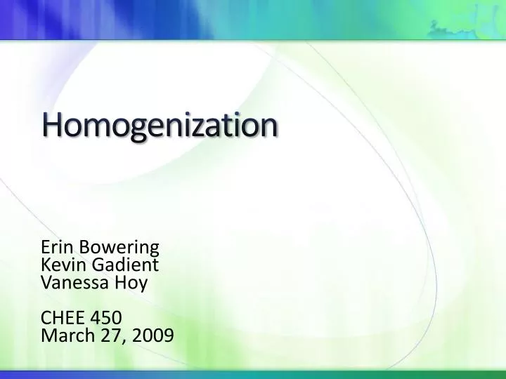PPT Homogenization PowerPoint Presentation, free download ID2045037