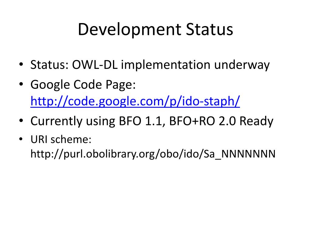 Ido Patch PPT - IDO-Staph: An IDO Extension for Staph aureus Infectious Disease ...