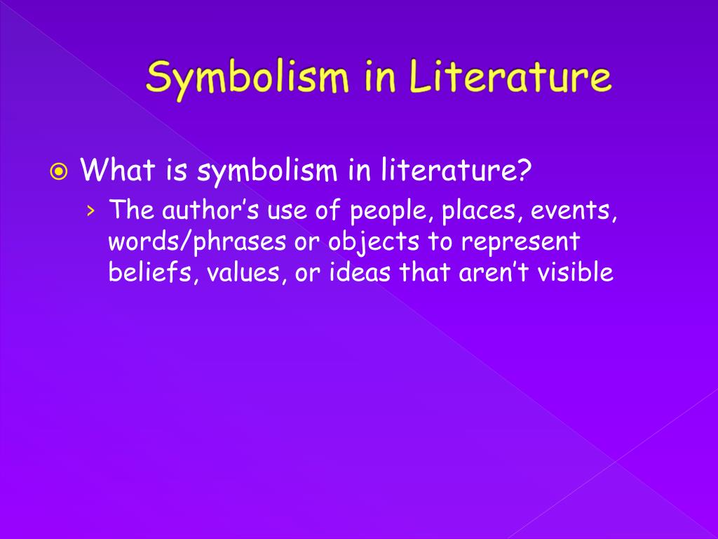 symbolism in literature presentation