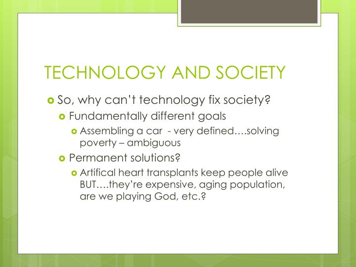 presentation on technology and society