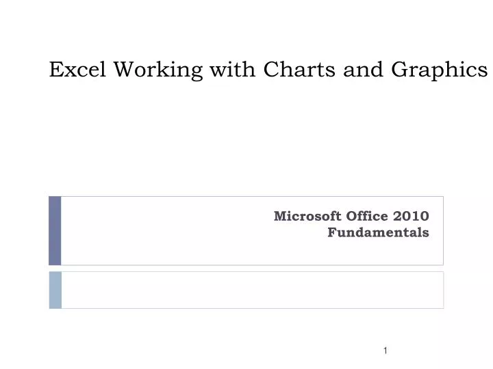 Working With Charts In Excel 2010