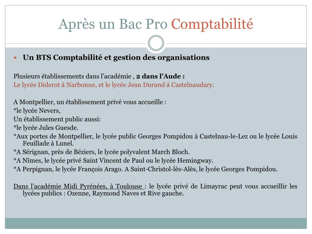 PPT - Que faire après le BAC PRO ? PowerPoint Presentation, free download -  ID:2046768