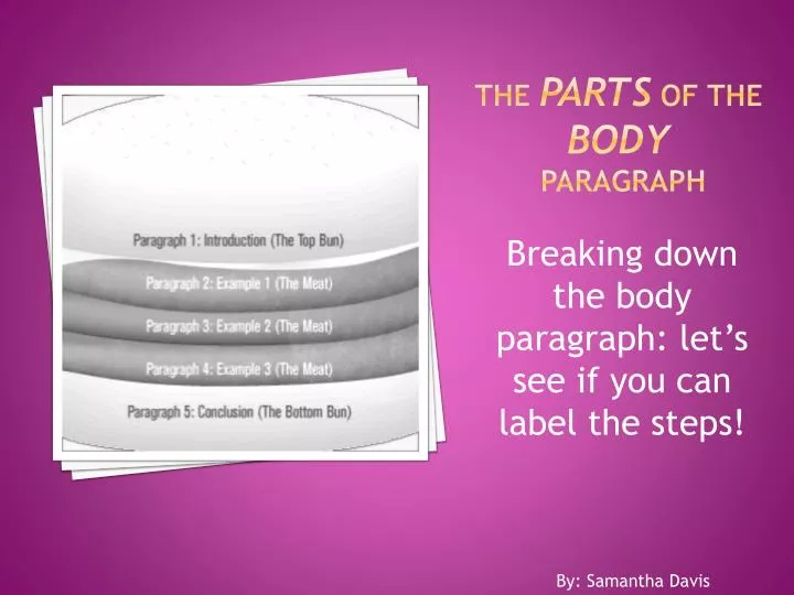 PPT The Parts Of The Body Paragraph PowerPoint Presentation Free ppt-the-parts-of-the-body-paragraph-powerpoint-presentation-free