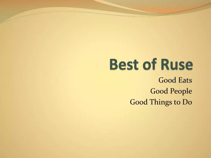 best of ruse n.