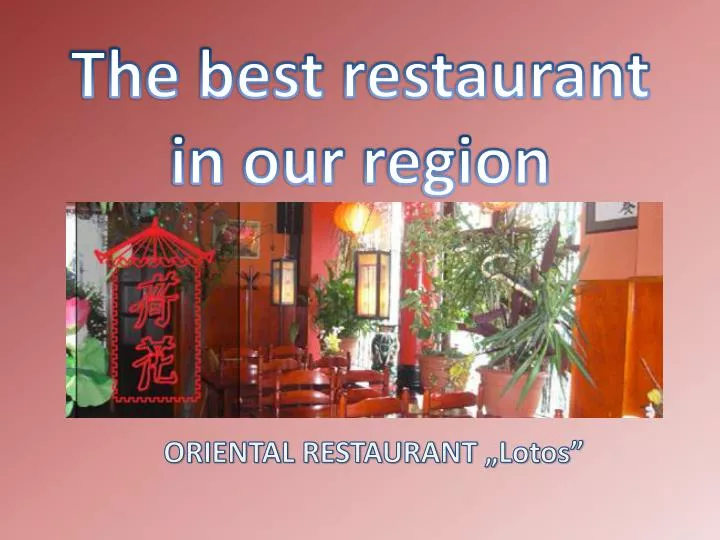 oriental restaurant lotos n.
