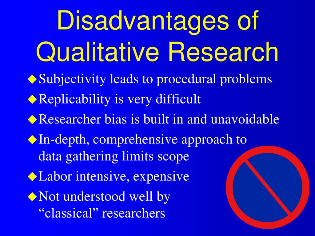 disadvantages of qualitative research pdf