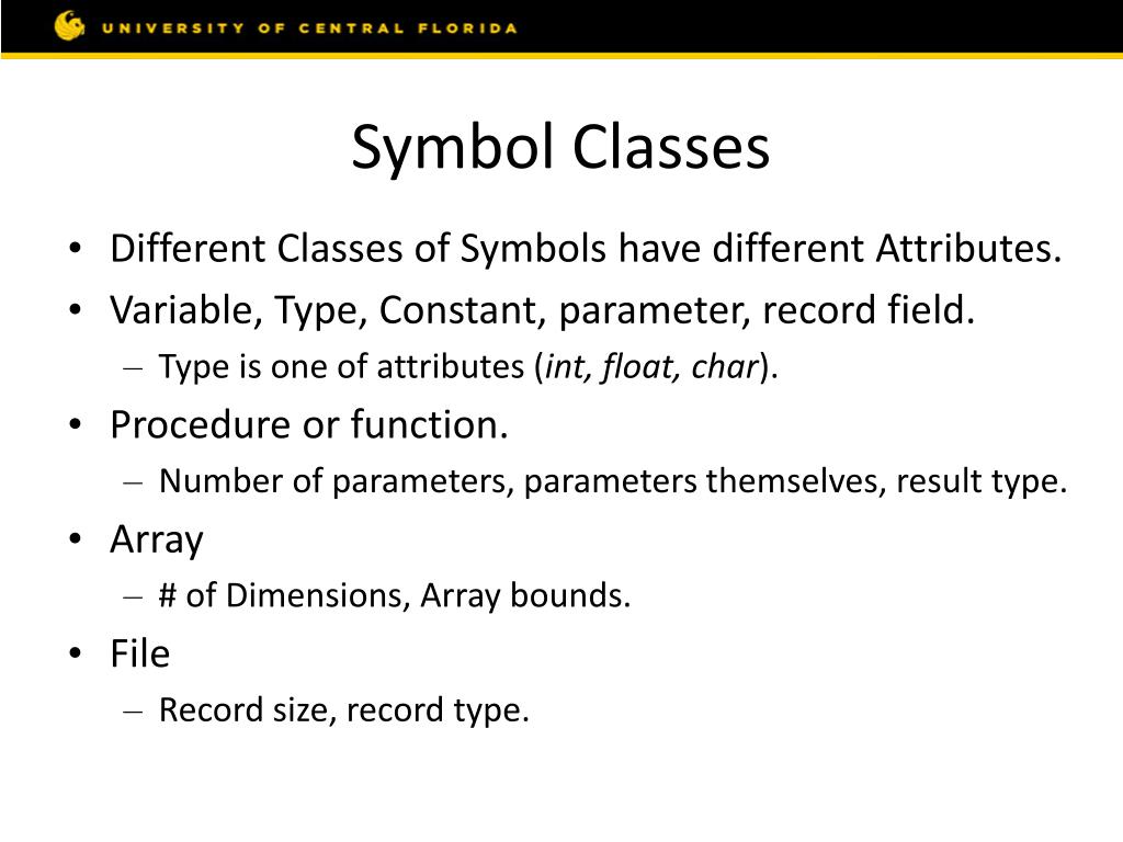 PPT - Symbol Tables PowerPoint Presentation, free download - ID:2049443