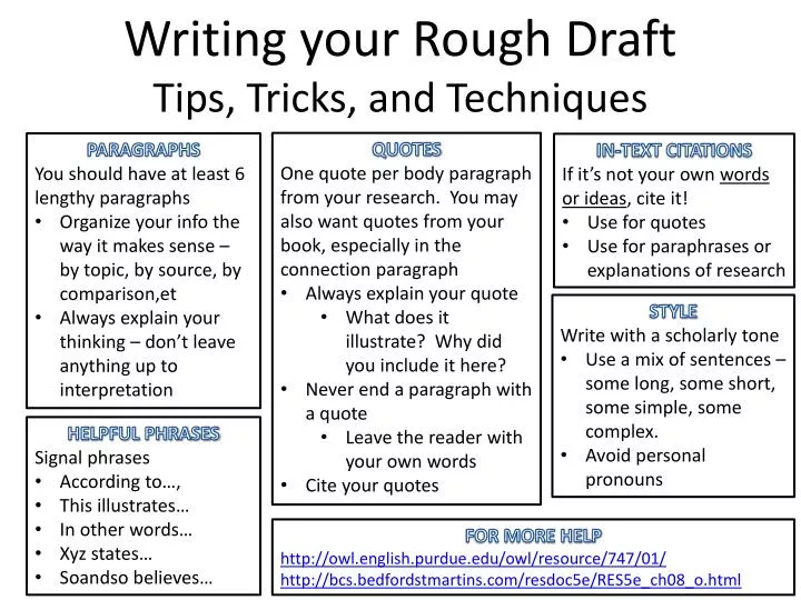 Essay tips and tricks