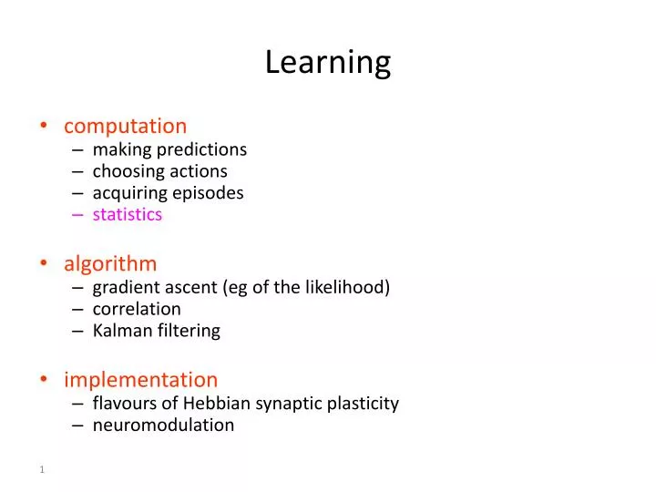 powerpoint presentation on learning