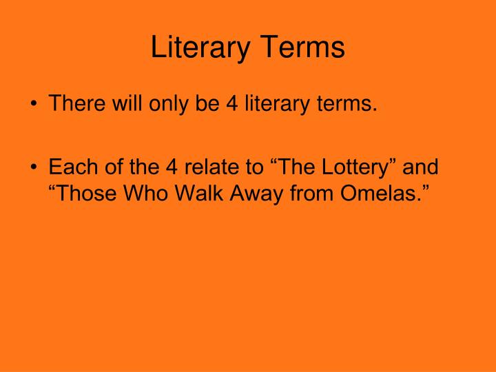 comparison of the ones who walk away from omelas and the lottery essay Free coursework on comparison and contrast of the lottery and the ones who walk away from omelas from essayukcom, the uk essays company for essay, dissertation and coursework writing. comparison of the ones who walk away from omelas and the lottery essay Free coursework on comparison and contrast of the lottery and the ones who walk away from omelas from essayukcom, the uk essays company for essay, dissertation and coursework writing.