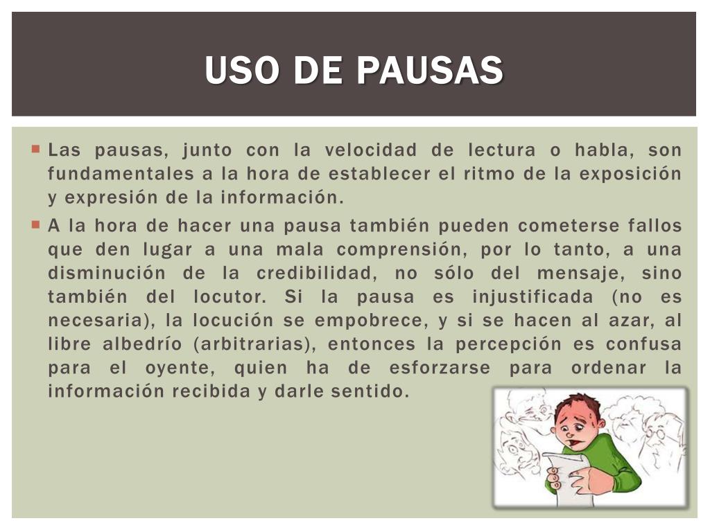 Cualidades De La Voz Uso De Pausas