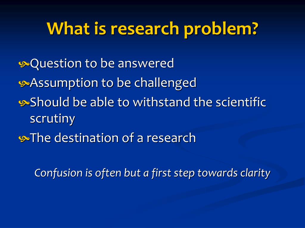 in research problem