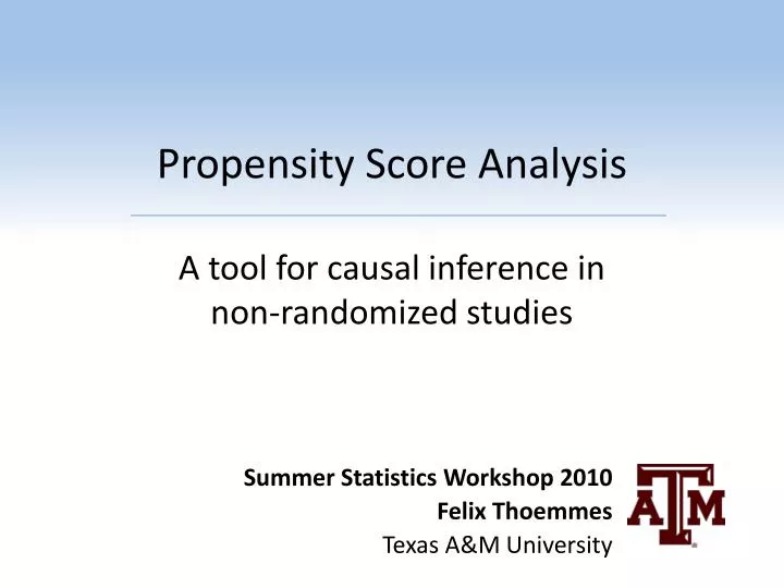 causal inference analysis propensity score matching
