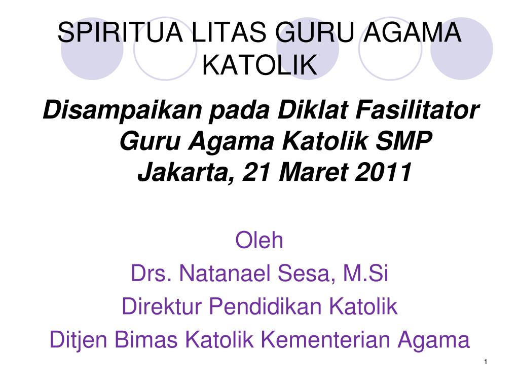 PPT SPIRITUA LITAS GURU AGAMA KATOLIK PowerPoint Presentation ID