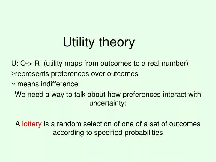 PPT Utility theory PowerPoint Presentation, free download ID2052775