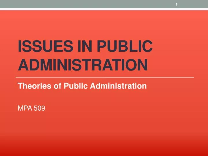 PPT - Issues in Public Administration PowerPoint ...