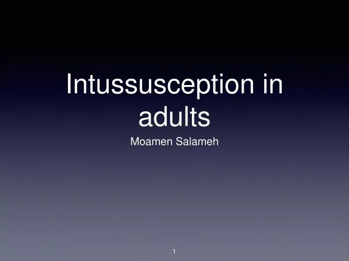 intussusception in adults n.