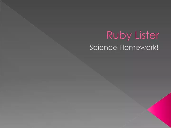 PPT Ruby Lister PowerPoint Presentation Free Download ID 2053365 Ppt ruby lister powerpoint presentation free download id 2053365