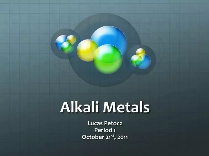 alkali metals n.