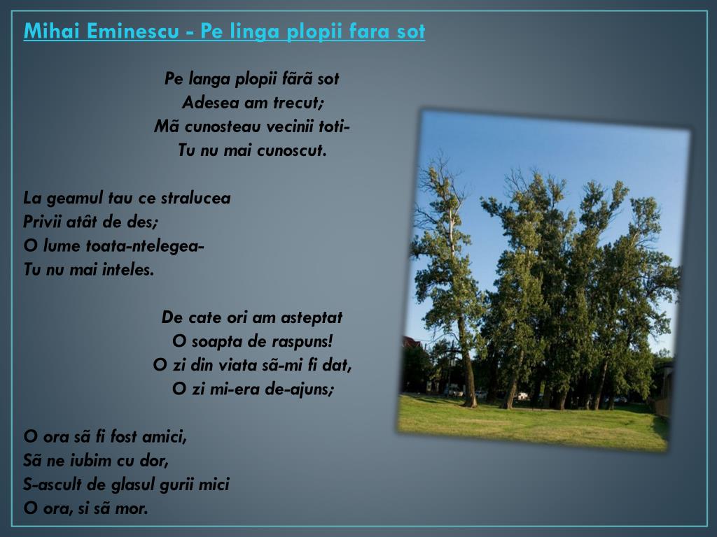 PPT - DORINŢA DE EMINESCU PowerPoint Presentation, free download -  ID:2054330