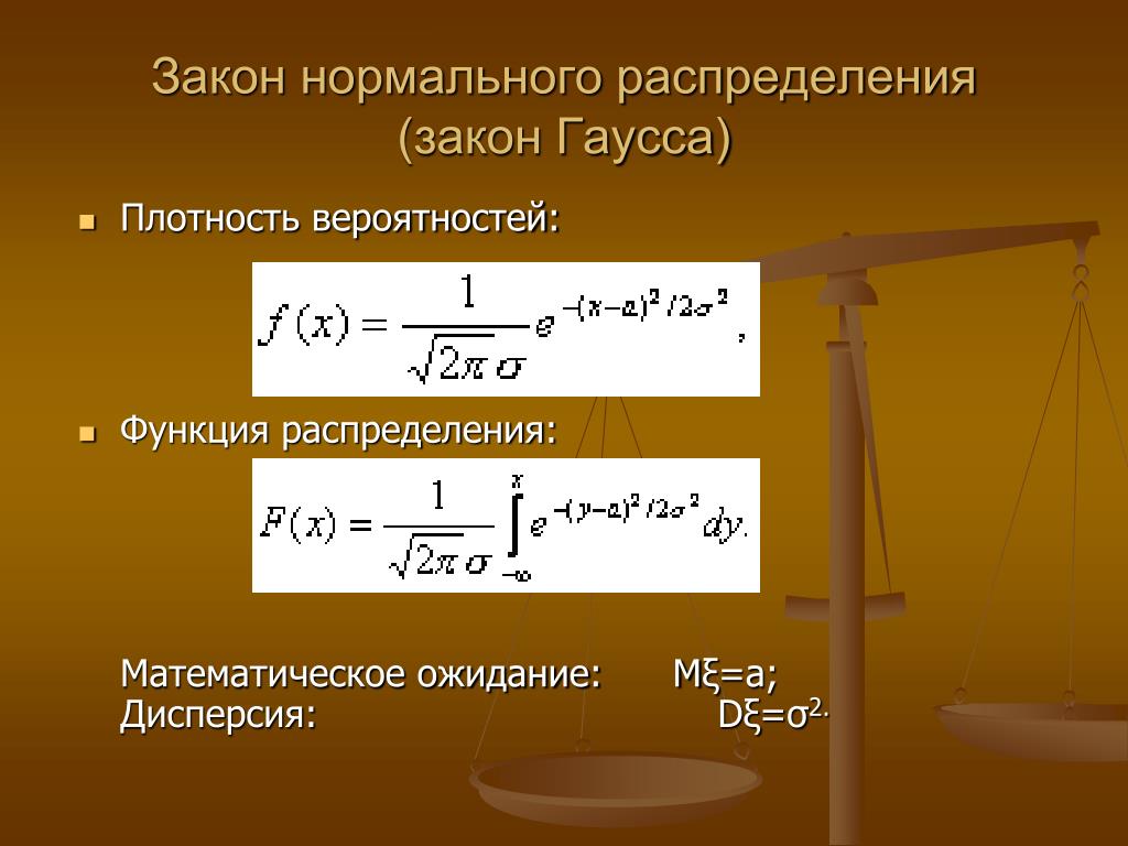 Нормальный закон распределения дисперсия нормального распределения. Нормальное распределение Гаусса формула. Закон нормального распределения Гаусса. Нормальный закон распределения. Формула Кривой нормального распределения.