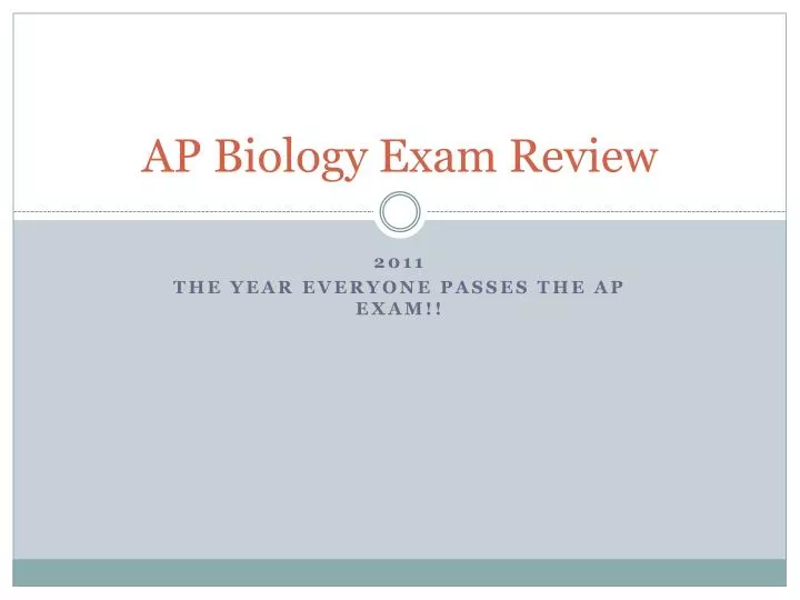 ap biology exam review n.