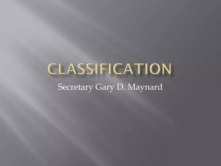 classification n.