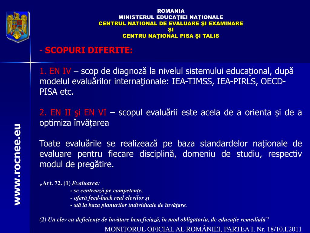 Ppt Roma Nia Ministerul Educa ţiei Naţionale Centrul National De