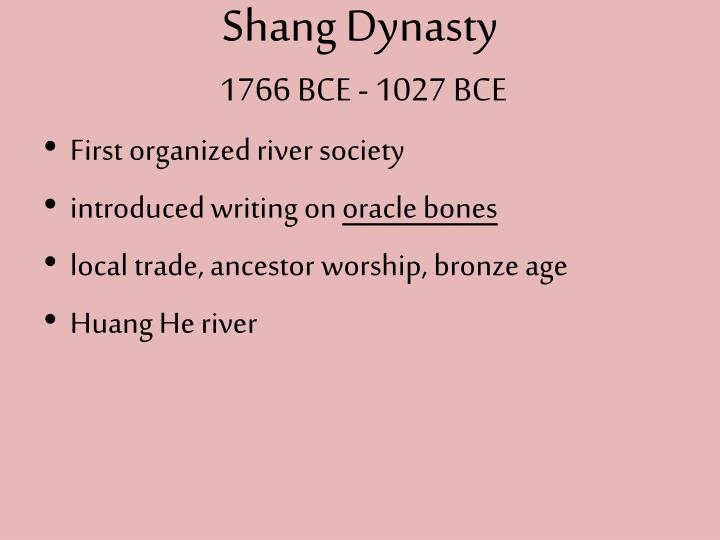 shang dynasty 1766 bce 1027 bce