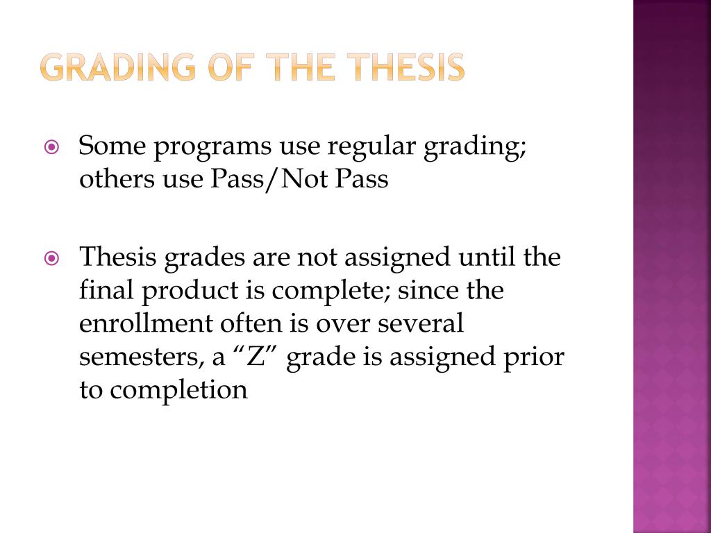 thesis about grading system