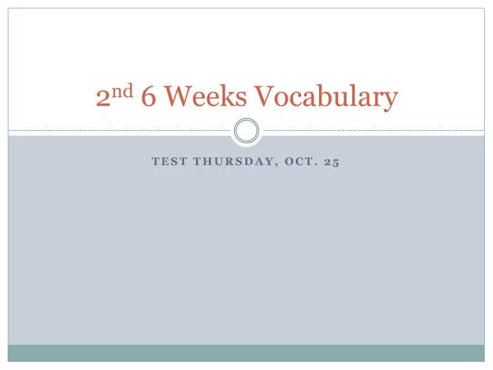 2 nd 6 weeks vocabulary n.